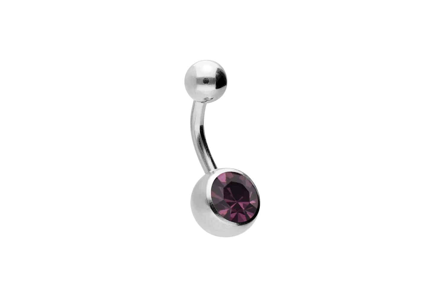 Chirurgenstahl Bananabell Piercing KRISTALL